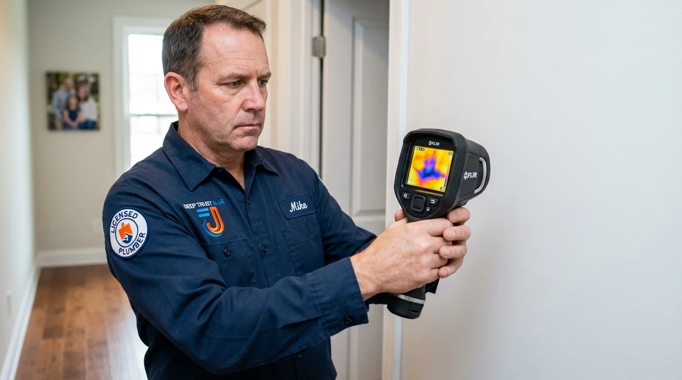 Thermal imaging leak detection by Johns Plumbing LLC in Darrington
