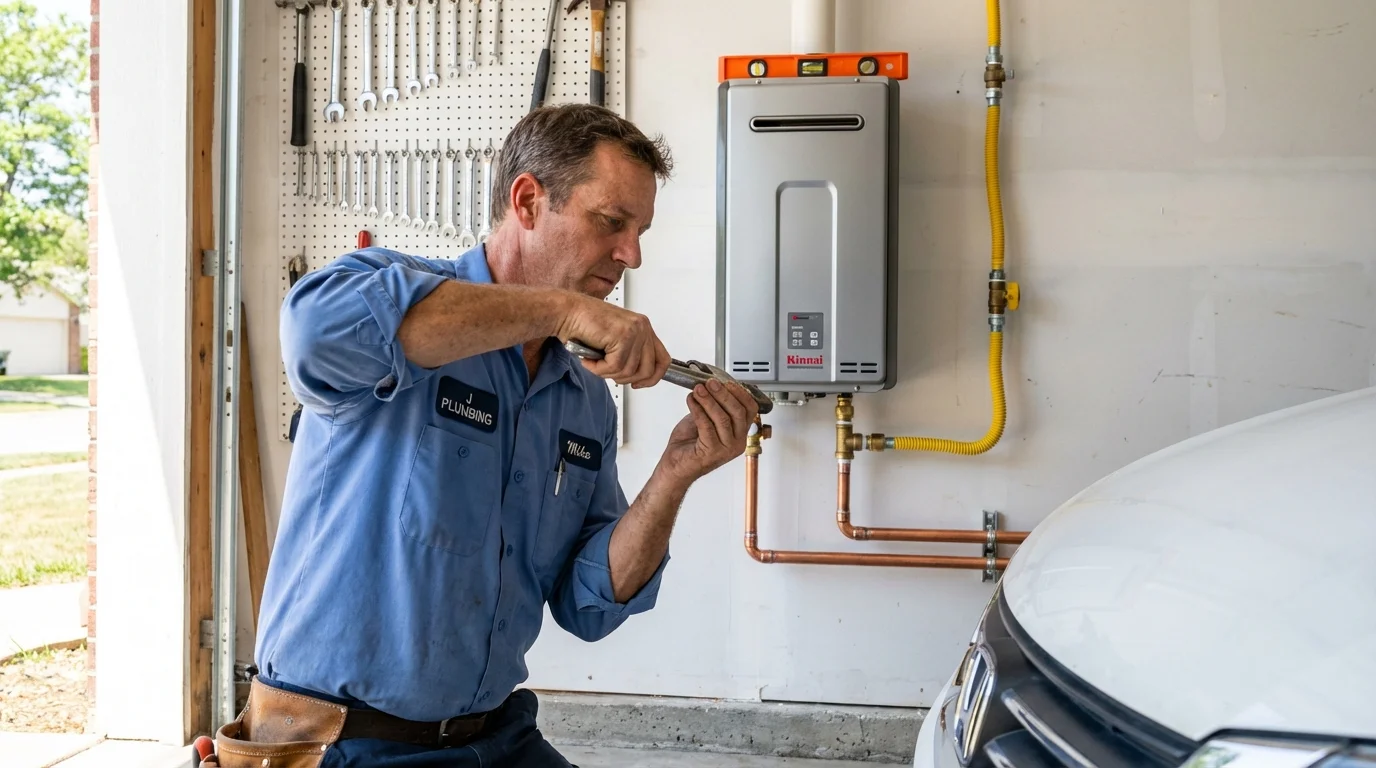 Tankless water heater installation by a Johns Plumbing LLC plumber in Darrington